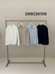 Set linen Áo sơ mi cổ đức + Quần suông TTOO VOIUS Hàn Quốc