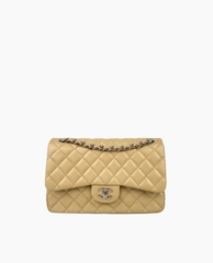 Chanel Classic Medium Flap Beige Caviar