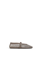 Giày ALAIA Beaded mesh Ballerinas Flats - Bản bling