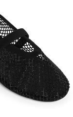Giày ALAIA Beaded mesh Ballerinas Flats - Bản bling