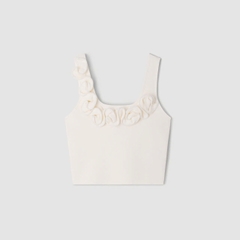 ÁO CROPTOP DỆT KIM HỌA TIẾT HOA