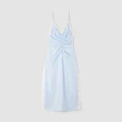 ĐẦM MAXI HIỆU ỨNG SATIN CÓ DÂY ĐEO