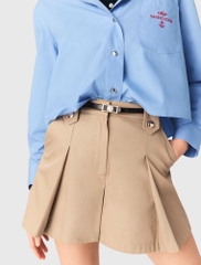 Quần short cotton xếp ly