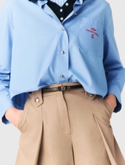 Quần short cotton xếp ly