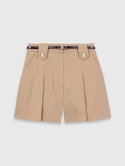 Quần short cotton xếp ly
