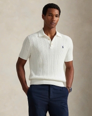 Áo len  bằng cotton dệt kim kiểu cáp