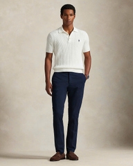 Áo len  bằng cotton dệt kim kiểu cáp