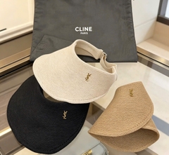 Mũ cói nửa đầu YSL 3 màu