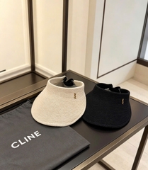 Mũ cói nửa đầu YSL 3 màu