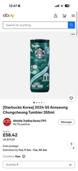 Bình giữ nhiệt 550ml Starbucks bản KOREAN 4 màu