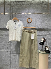 Quần suông linenT-Flatform  kèm belt 4 màu (6232)