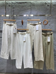 Quần suông linenT-Flatform  kèm belt 4 màu (6232)