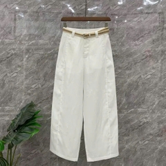 Quần suông linenT-Flatform  kèm belt 4 màu (6232)