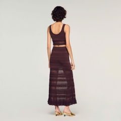 ÁO CROPTOP DỆT KIM POINTELLE/CHÂN VÁY MAXI DỆT KIM POINTELLE