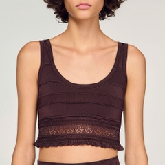ÁO CROPTOP DỆT KIM POINTELLE/CHÂN VÁY MAXI DỆT KIM POINTELLE