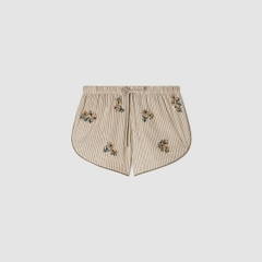 QUẦN SHORT KẺ SỌC THÊU HOA