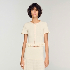 ÁO KHOÁC CARDIGAN DỆT KIM XẾP NẾP