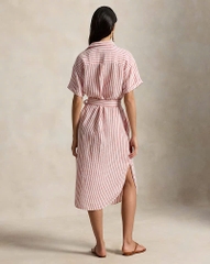 Chemise dress Polo RL linen ngắn tay kèm belt 2 màu