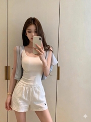 Quần short Polo RL linen cạp chun 4 màu