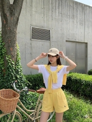 Quần short Polo RL linen cạp chun 4 màu