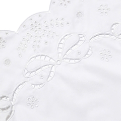 VÁY NGẮN THÊU BẰNG VẢI COTTON TRẮNG