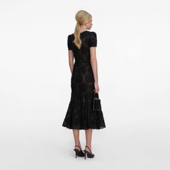 ĐẦM DÀI REN VẢI TULLE MÀU ĐEN