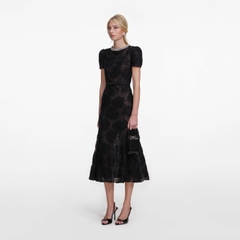 ĐẦM DÀI REN VẢI TULLE MÀU ĐEN