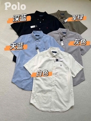 Sơ mi nam Polo RL ngắn tay 100% COTTON 5 màu