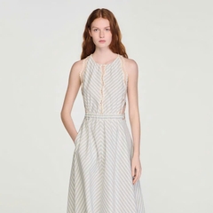 Đầm maxi cotton kẻ sọc