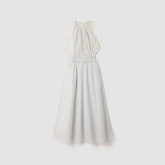 Đầm maxi cotton kẻ sọc