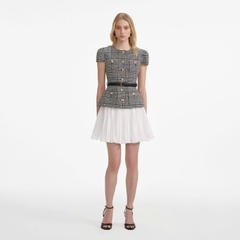 Đầm ngắn họa tiết Houndstooth