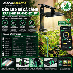 Đèn led bể cá cảnh, model ERA LIGHT DR-F160-3X 18W - Có điều khiển