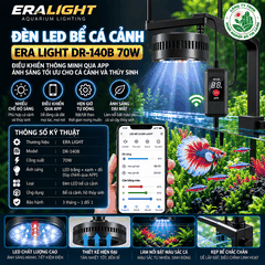 Đèn led bể cá cảnh, model ERA LIGHT DR-140B 70W