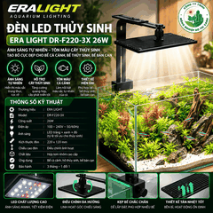 Đèn led bể cá cảnh, model ERA LIGHT DR-F220-3X 26W