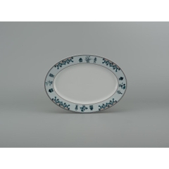 Đĩa oval Tứ quý 25cm