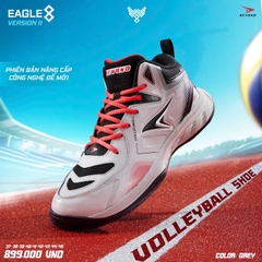 GIÀY BÓNG CHUYỀN BEYONO EAGLE 8 VER 2 - GREY RED