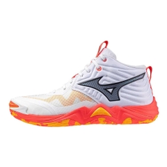 [HÀNG SẮP VỀ] GIÀY MIZUNO WAVE MOMENTUM ELITE MID - TRẮNG CAM ĐEN
