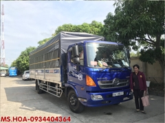 Xe tải Hino 6.5 tấn thùng mui bạt nhôm cao cấp