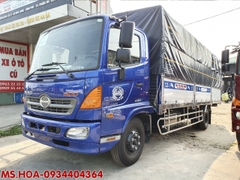 Xe tải Hino 6.5 tấn thùng mui bạt nhôm cao cấp