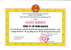 UBND HUYỆN ĐẠI TỪ THÁI NGUYÊN KHEN THƯỞNG