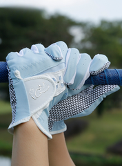 Găng Tay Golf Nữ Vải Sợi Co Dãn Chống Trượt - PGM Women's Cotton Golf Gloves - ST020