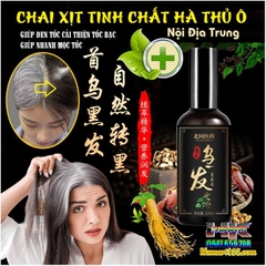 CHAI XỊT ĐEN TÓC TINH CHẤT HÀ THỦ Ô CẢI THIỆN BẠC TÓC GIÚP NHANH MỌC TÓC-NỘI ĐỊA TRUNG