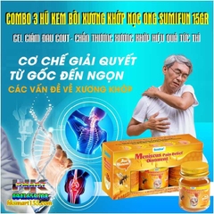 COMBO 3 HŨ KEM BÔI XƯƠNG KHỚP NỌC ONG SUMIFUN 15GR- GEL GIẢM ĐAU GOUT, CHẤN THƯƠNG XƯƠNG KHỚP HIỆU QUẢ TỨC THÌ