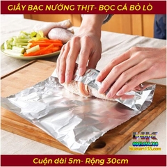 SET 2 CUỘN GIẤY BẠC NƯỚNG THỊT- BỌC CÁ BỎ LÒ 30CM X 5M