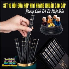 SET 10 ĐÔI ĐŨA KHÁNG KHUẨN HAKOYA PHONG CÁCH NHẬT BẢN DÙNG 2 NĂM VẪN NHƯ MỚI