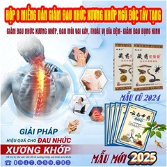 COMBO HỘP 8 MIẾNG DÁN GIẢM ĐAU NHỨC XƯƠNG KHỚP, GIẢM ĐAU BỤNG KINH-NGŨ ĐỘC TÂY TẠNG