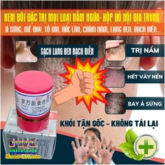 NỘI ĐỊA TRUNG- HỘP ĐỎ KEM BÔI NẤM NGỨA,MỀ ĐAY, TỔ ĐỈA, HẮC LÀO, CHÀM NÁM, LANG BEN, BẠCH BIẾN...