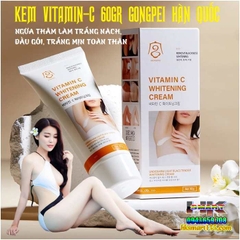 KEM NGỪA THÂM LÀM TRẮNG NÁCH, ĐẦU GỐI, TRẮNG MỊN TOÀN THÂN VITAMINC 60G GONGPEI THƯƠNG HIỆU HÀNG ĐẦU HÀN QUỐC
