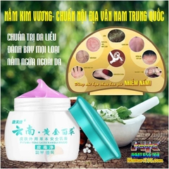 KEM BÔI NẤM KIM VƯƠNG CHUẨN NỘI ĐỊA VÂN NAM TQ- ĐẶC TRỊ NẤM NGỨA HỖ TRỢ HẮC LÀO, VẨY NẾN, Á SỪNG, LANG BEN