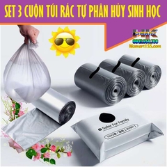 CUỘN 110 TÚI RÁC TỰ PHÂN HỦY SINH HỌC THÂN THIỆN MÔI TRƯỜNG